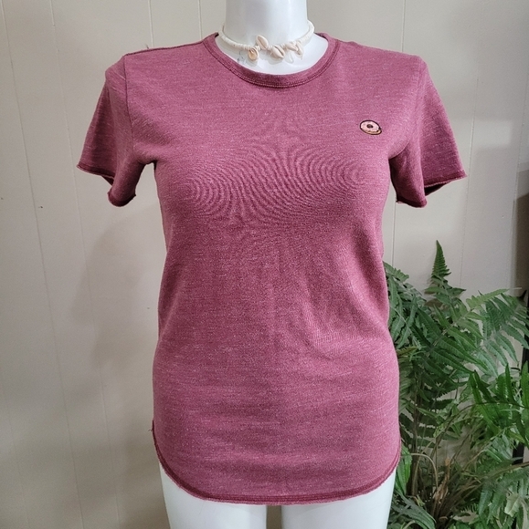 Tops - Hollister Shirt Women Sz S Donut Logo Long Line T